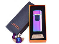 USB зажигалка в подарочной упаковке Lighter (Спираль накаливания) №HL-42 Хамелеон