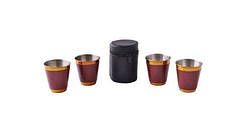 Похідні чарки з неіржавкої сталі (4 шт.) PQ-14 Brown