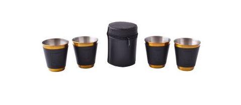 Похідні чарки з неіржавкої сталі Україна (4 шт) PQ-15 Black