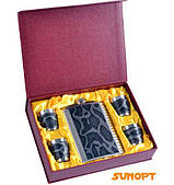 Подарунковий набір із флягою (Шкіра)