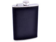 Фляга з неіржавкої сталі (Шкіра) NoFS-9 Black