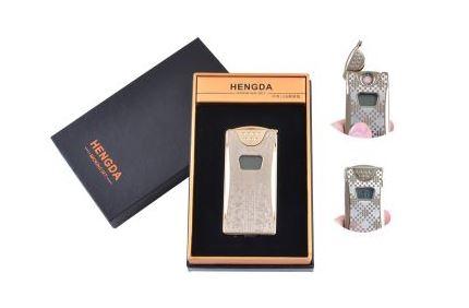 USB запальничка в подарунковій упаковці HENGDA (Спіраль розжарювання, Лічильник підпалу) №XT-4873-1