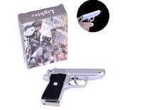 Зажигалка газовая с ножом Walther PPK (Турбо пламя) №XT-4967 Silver