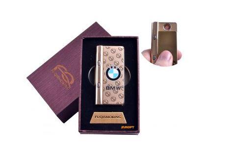 USB зажигалка в подарочной упаковке с фонариком + фонарик с ультрафиолетом "BMW" (Спираль накаливания) - фото 1 - id-p1269894185