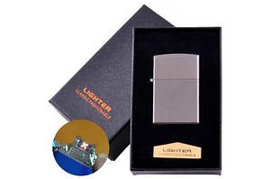 Електроімпульсна запальничка в подарунковій коробці LIGHTER (USB) №HL-136 Black