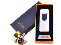 USB зажигалка в подарочной упаковке Lighter (Спираль накаливания) №HL-43 White