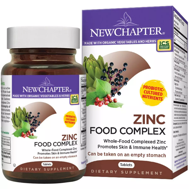 Натуральний харчовий комплекс з цинком, Zinc Food Complex, New Chapter, 60 таблеток