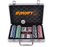 Покерный набор в алюминиевом кейсе на 200 фишек №200