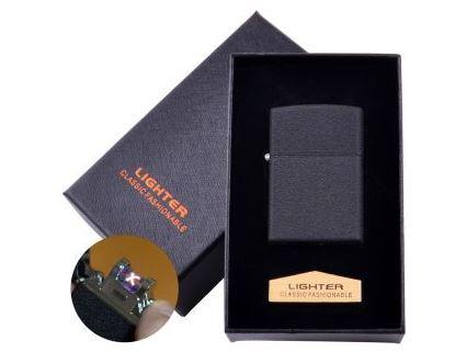 Электроимпульсная зажигалка в подарочной коробке LIGHTER (USB) №HL-137 Black - фото 1 - id-p1269899919