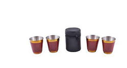 Похідні чарки з неіржавкої сталі Україна (4 шт) PQ-15 Brown