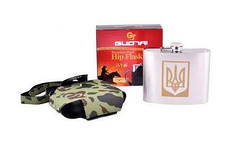 Фляга з неіржавкої сталі в камуфляжному чохлі Україна NoPT-7