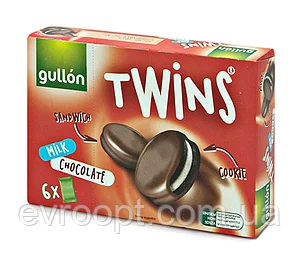 Печиво GULLON Twins сендвіч в молочному шоколаді, 252 г, 10 шт/ящ