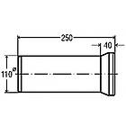 Відвід прямий для унітазу 100х250 поліпропілен "Viega", фото 2