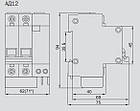 Диферен Автомат АД12 2р-32А 30мА, ІЕК, фото 3