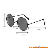 Сонцезахисні окуляри як у Джона Ленона Мікі Рурка Леона кілера ретро хіпі готика стимпанк, фото 4