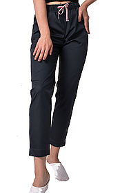 Медичні штани жіночі укорочені темно-сірий