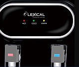Кулер для води Lexical настільний компресорний охолодження/нагрівання 550W/90W чорний, фото 3