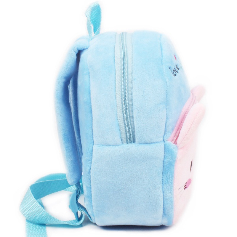 Рюкзак детский с ушками плюшевый для девочек. Мини рюкзак для садика (розовый) - фото 6 - id-p1269967632