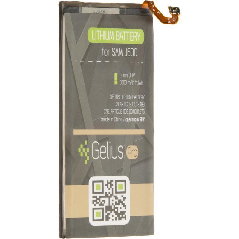 Акумулятор Gelius для Samsung J600 Galaxy J6 2018/A600/J8 / EB-BJ800ABE (3000 mAh) Original PRC