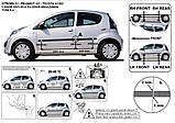 Молдинги на двері для Peugeot 107 5 Door 2005-2014, фото 4