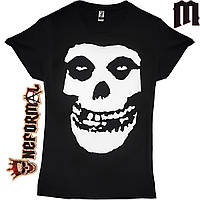 Футболка Misfits skull logo чорна, Розмір M