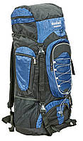 Рюкзак туристический каркасный DTR 60+10 литров нижний вход темно-синий R0517-D-DB
