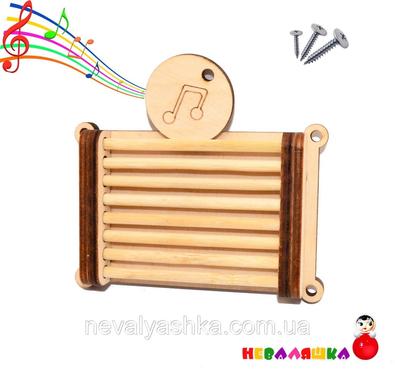 Деталь для Бизиборда Тріскачка Бамбук з Ноткою ЗВУК Тріскавка 11 см