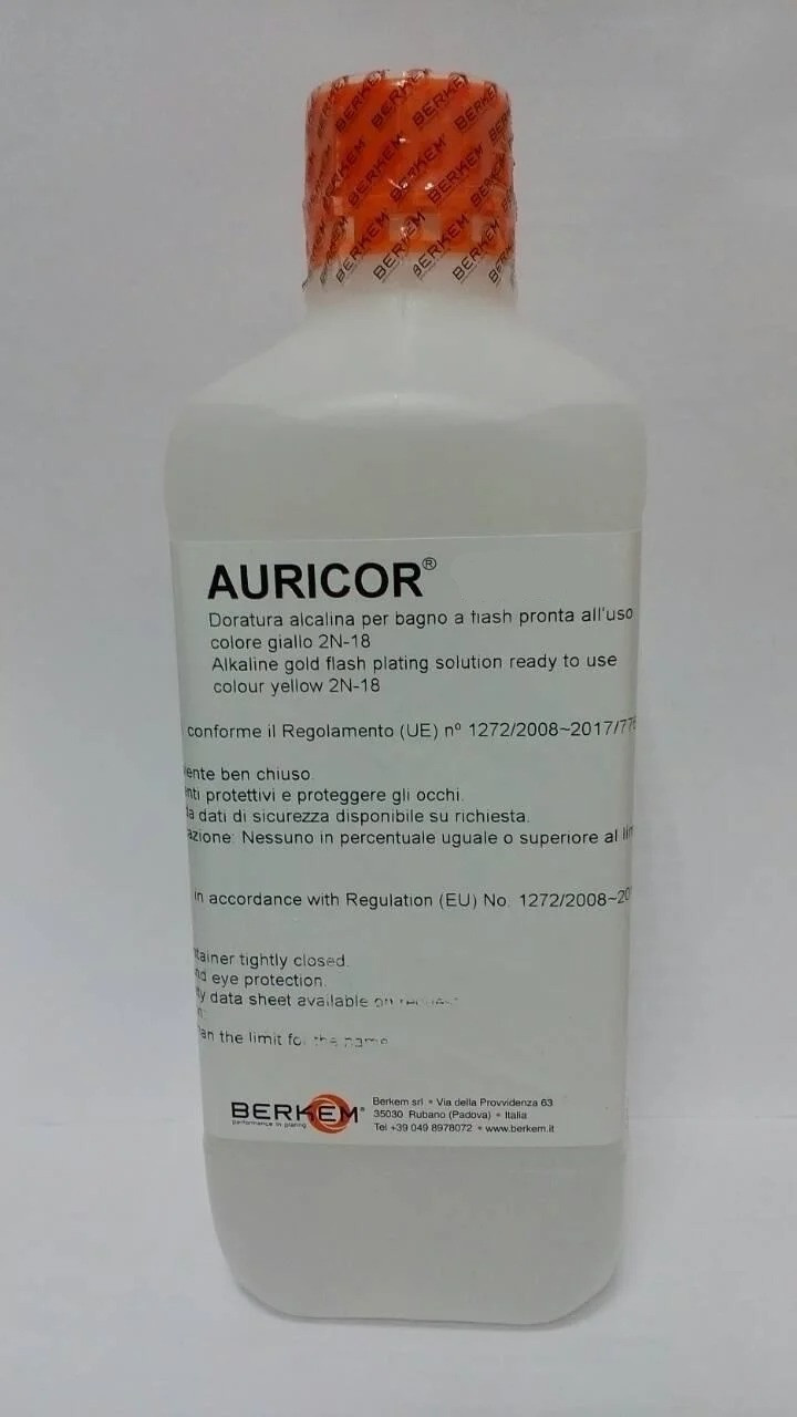 Розчин для золочення ванна 18кр Auricor 102N, BERKEM, 1 літр