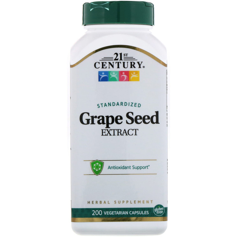 Standardized Grape Seed Extract 21st Century 200 капсул