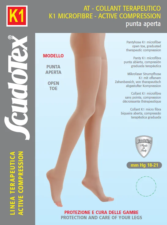 Компресійні колготи К1 Мікрофібра без миска 432 CE SCUDOTEX клас мм Hg 18-21 (Італія)