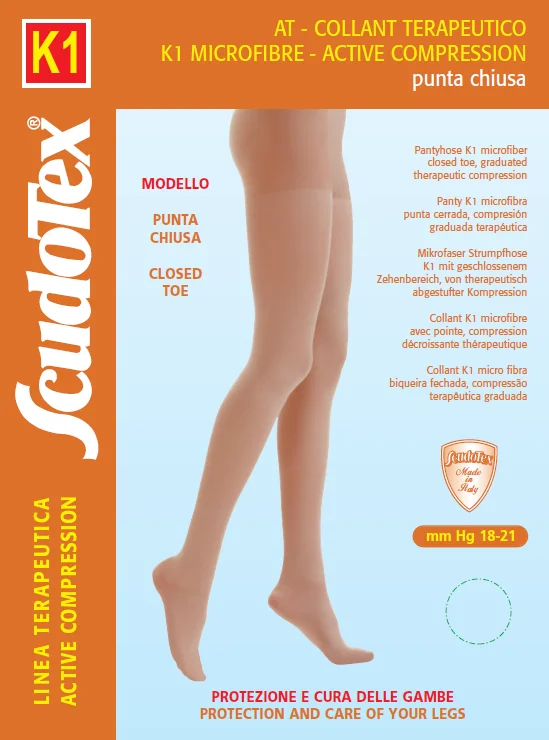 Компресійні колготи К1 Мікрофібра з миском, код 436 CE SCUDOTEX клас мм Hg 18-21 (Італія)