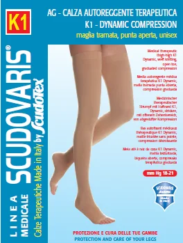 Компресійні гольфи К1 В'язка трикотажна без миска, код 564 CE SCUDOTEX клас мм Hg 18-21 (Італія)