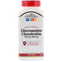 Glucosamine / Chondroitin Triple Strength 750 мг / 600 мг 21st Century 150 таблеток