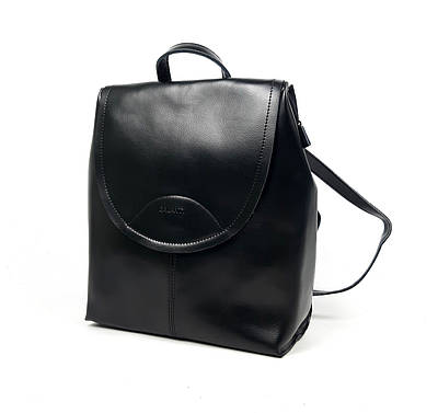 Жіночий шкіряний рюкзак-сумка Чорного кольору Galanty