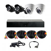 Комплект AHD відеоспостереження на 2-ті вуличні та 2 купольні камери CoVi Security EPK-02DW HD KIT