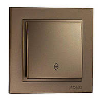 Вимикач одноклавішний прохідний, Mono Electric, DESPINA (бронза)