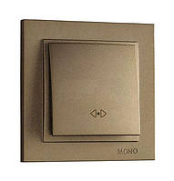 Вимикач одноклав. перехресний, Mono Electric, DESPINA (бронза)