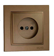 Розетка 1-а без заземлення, Mono Electric, DESPINA (бронза)