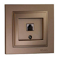 Розетка телефону цифрова (623K CAT3) Mono Electric, DESPINA (бронза)