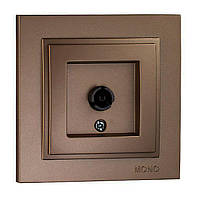 Розетка TV кінцева з екраном (8DB-12DB-18DB-20DB) , Mono Electric, DESPINA (бронза)