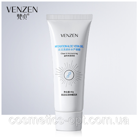 ПРИМ’ЯТИЙ ФЛАКОН! Зволожуючий гель для рук і тіла з алое віра VENZEN Hydrating Aloe Vera Gel, 40 г