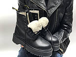 Черевики зимові жіночі Dr. Martens Platform JADON Mono чорні з хутром 36-40рр. Фото в живу. Топ топ, фото 6