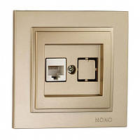 Розетка комп'ютерна (RJ45 CAT 6) , Mono Electric, DESPINA (титан)