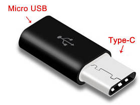Перехідник MicroUSB на Type-C - Black, фото 4