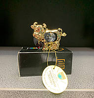 Фігурка з кристалами Сваровскі на магніті Бик із серцем AR-56. Символ 2021 року