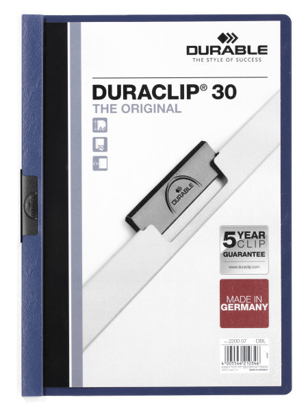 Пластикова папка з кліпом на 30 аркушів DURABLE