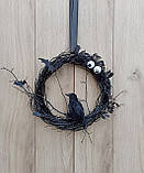 Чорний Декоративний вінок до Хеловіну (Хеллоуїну), фото 3