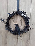 Чорний Декоративний вінок до Хеловіну (Хеллоуїну), фото 5