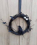 Чорний Декоративний вінок до Хеловіну (Хеллоуїну), фото 2