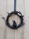 Чорний Декоративний вінок до Хеловіну (Хеллоуїну), фото 4